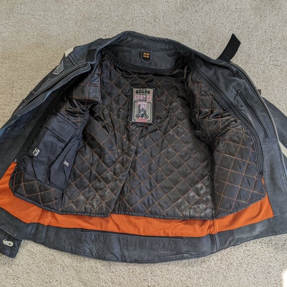 IXS Shawn Motorcycle Jacket "Spirit of 79" Gray Black & Ivory- Men's US 40/EU 50 - Picture 5 of 8